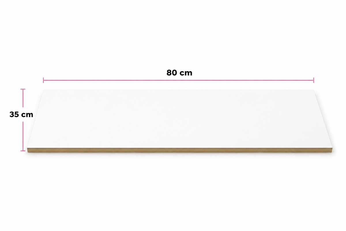 10 Plaques en bois 35 x 80 cm Blanc épaisseur 6 mm - Extra stable - Long Cake