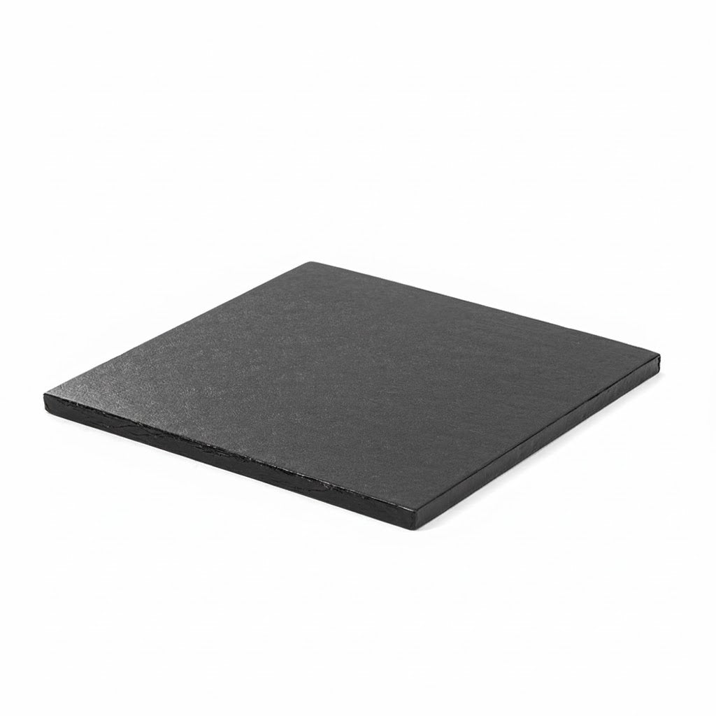 Plateaux à gâteaux cake drum carrés noirs rigides 12 mm d'épaisseur - Decora