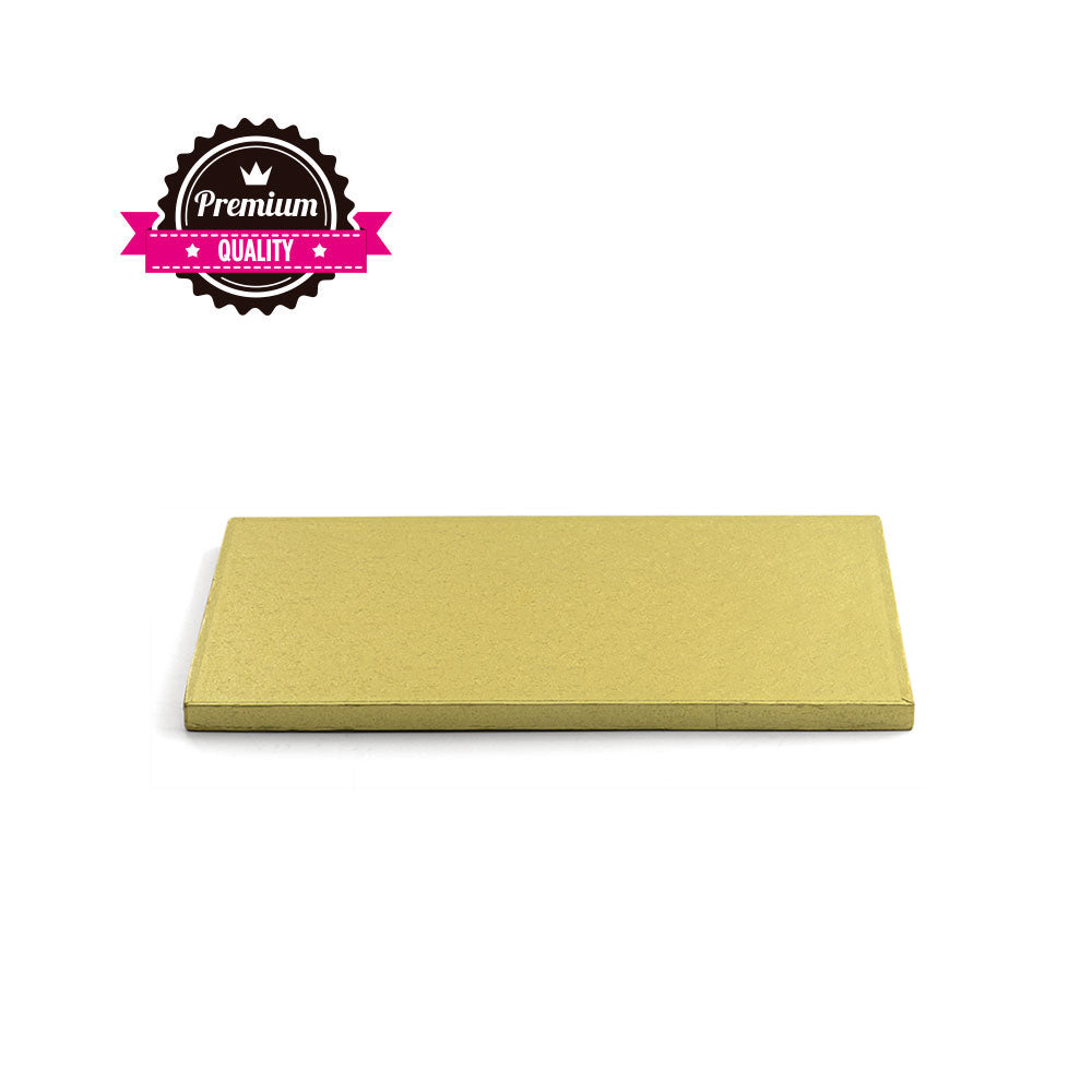 Cake drum rectangulaire Or 50x40 cm - 12 mm d'épaisseur - Decora