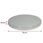 FunCakes Cake Drum Rond Argent Ø25cm épaisseur 20mm - Funcakes