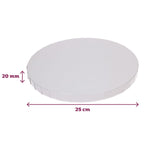 FunCakes Cake Drum Rond Blanc Ø25cm épaisseur 20mm - Funcakes