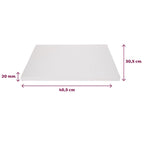 Cake Drum Oblong Blanc 40,5x30,5 cm épaisseur 20 mm - FunCakes