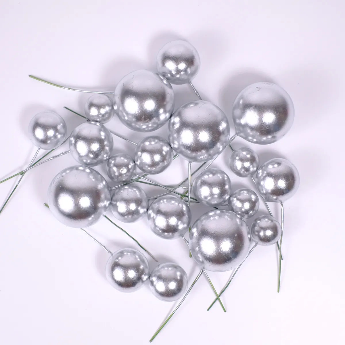 20 boules de décoration - Argent