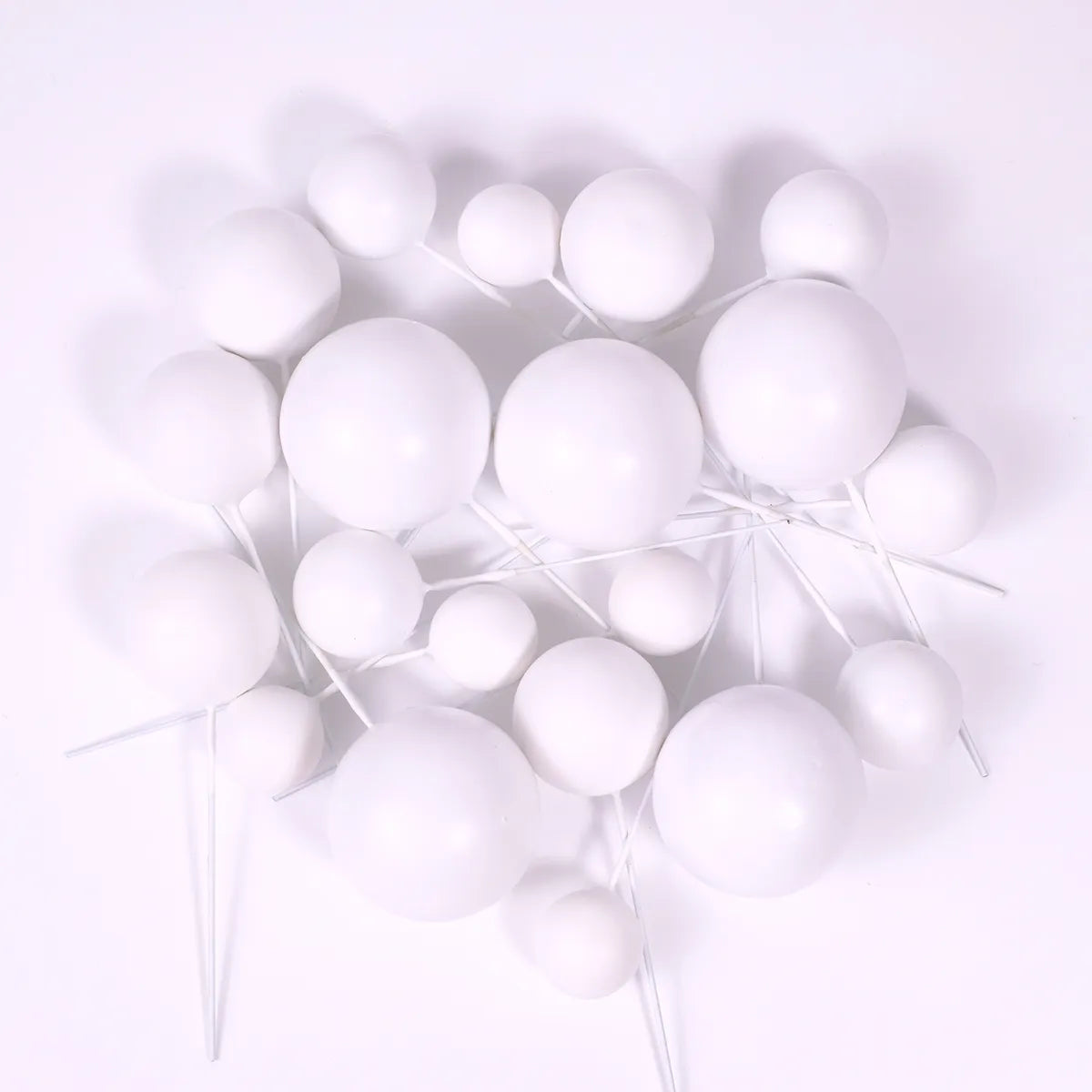 20 boules de décoration - Blanc
