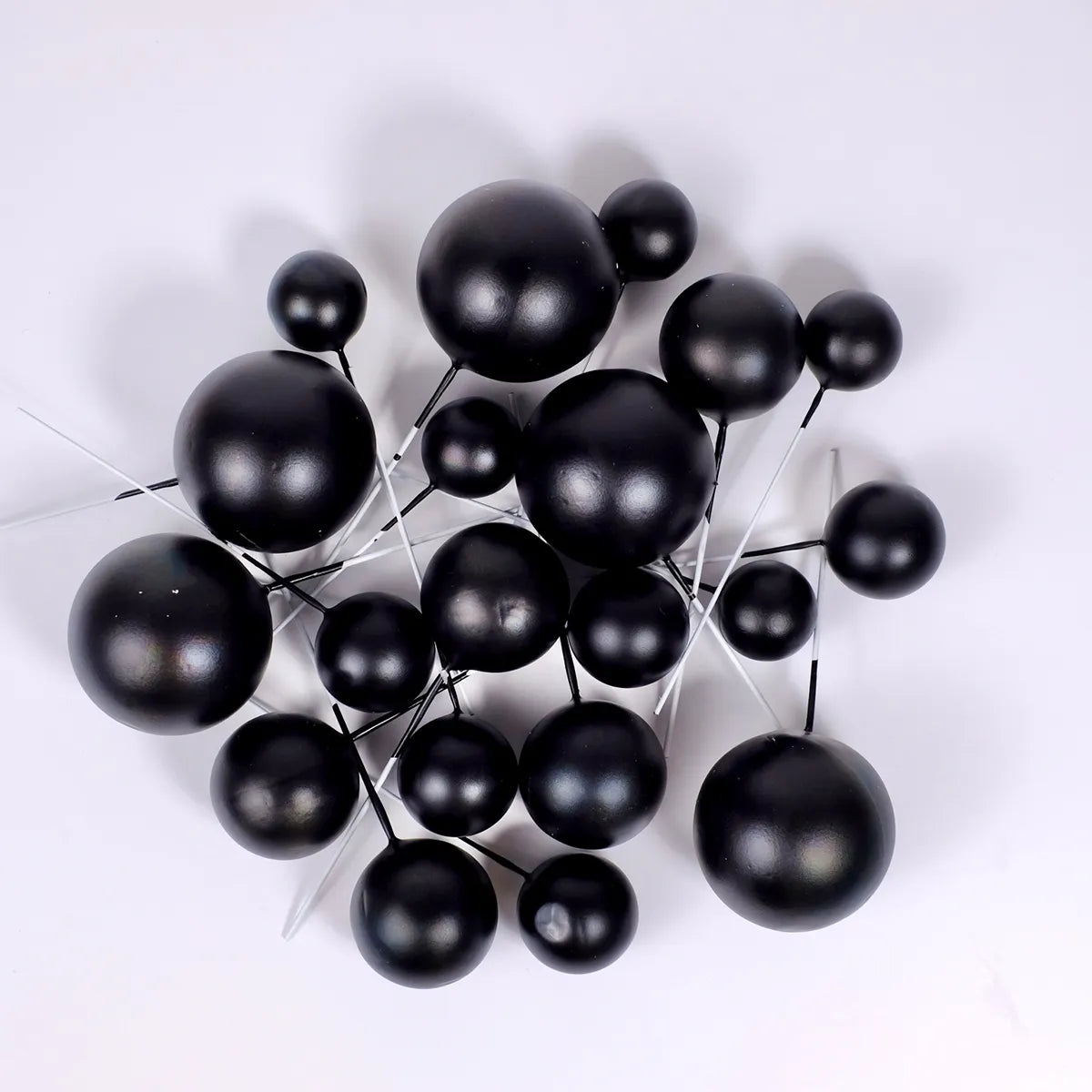20 boules de décoration - Noir