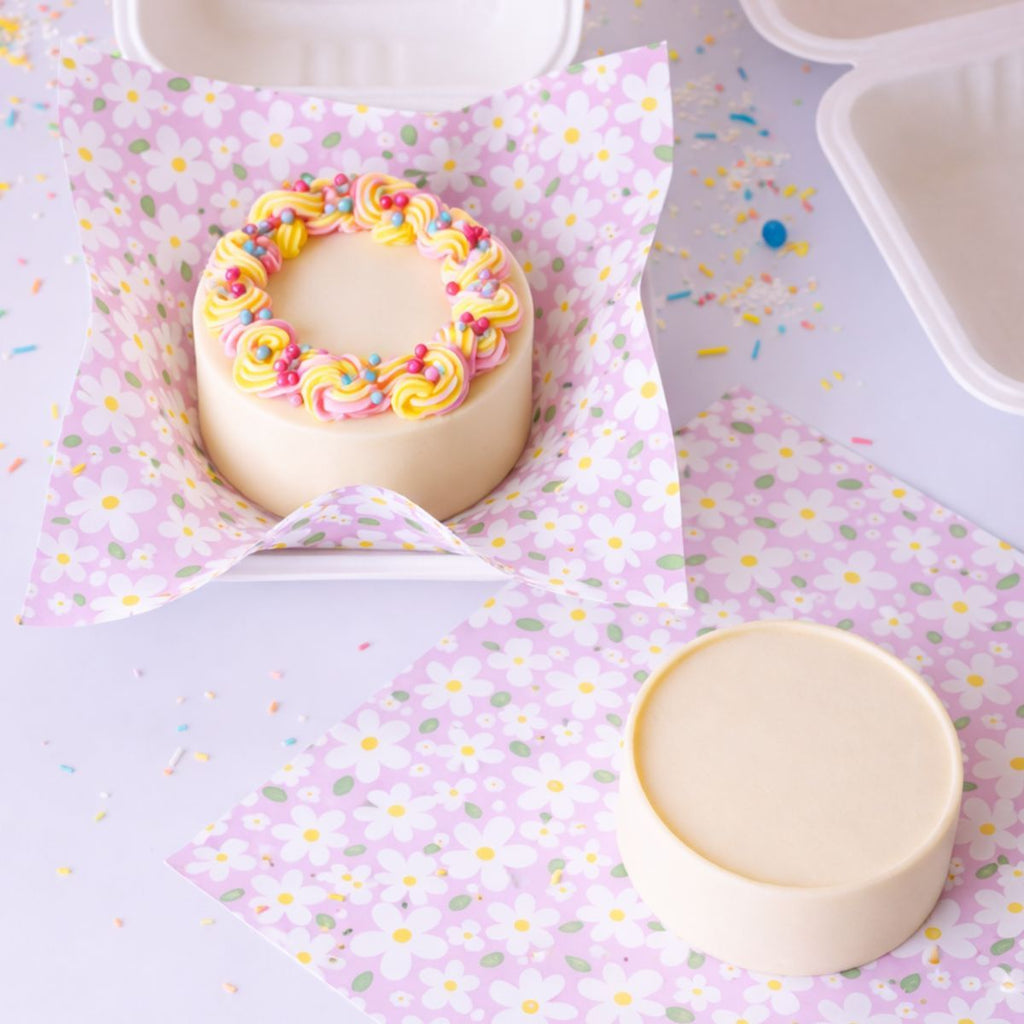 50 feuilles de papier sulfurisé florale pour bento cake - simply making