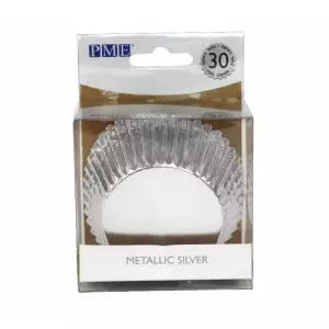 30 Caissettes à Cupcake Argent -Pme
