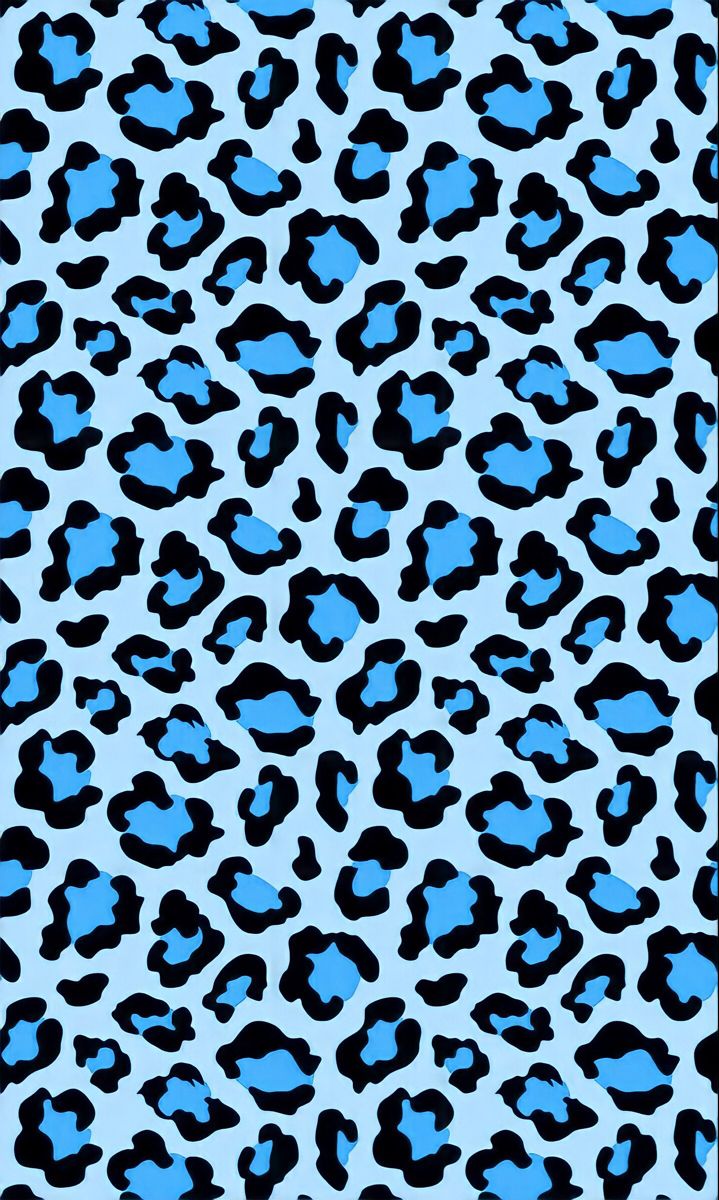Impression feuille de sucre leopard bleu