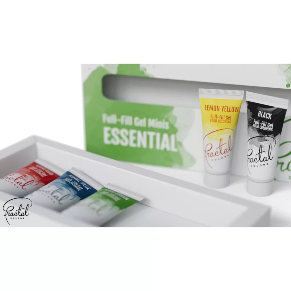 Set colorants alimentaires en gel Fractal Colors - 5 Mini tubes