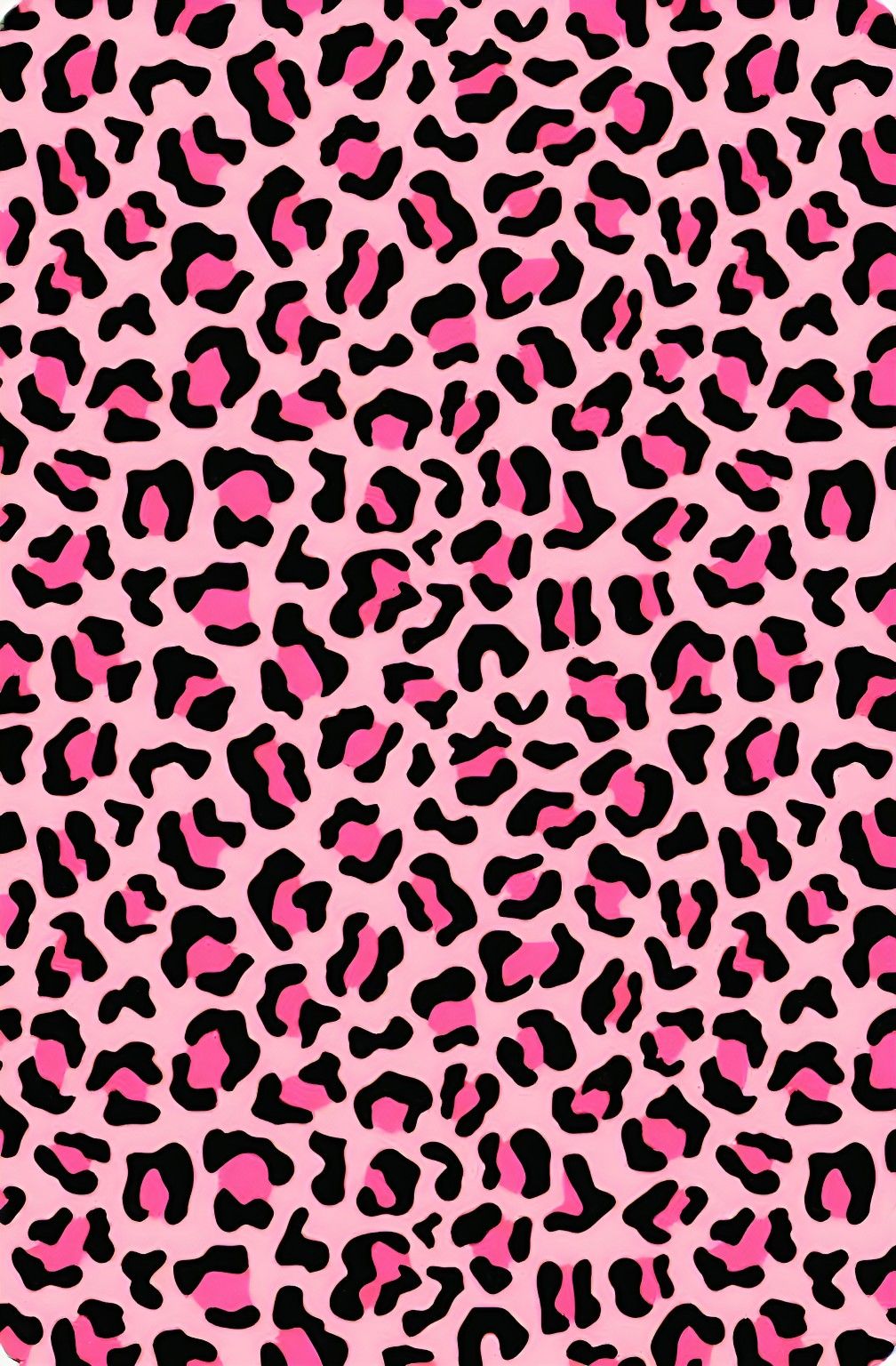 Impression feuille de sucre leopard rose
