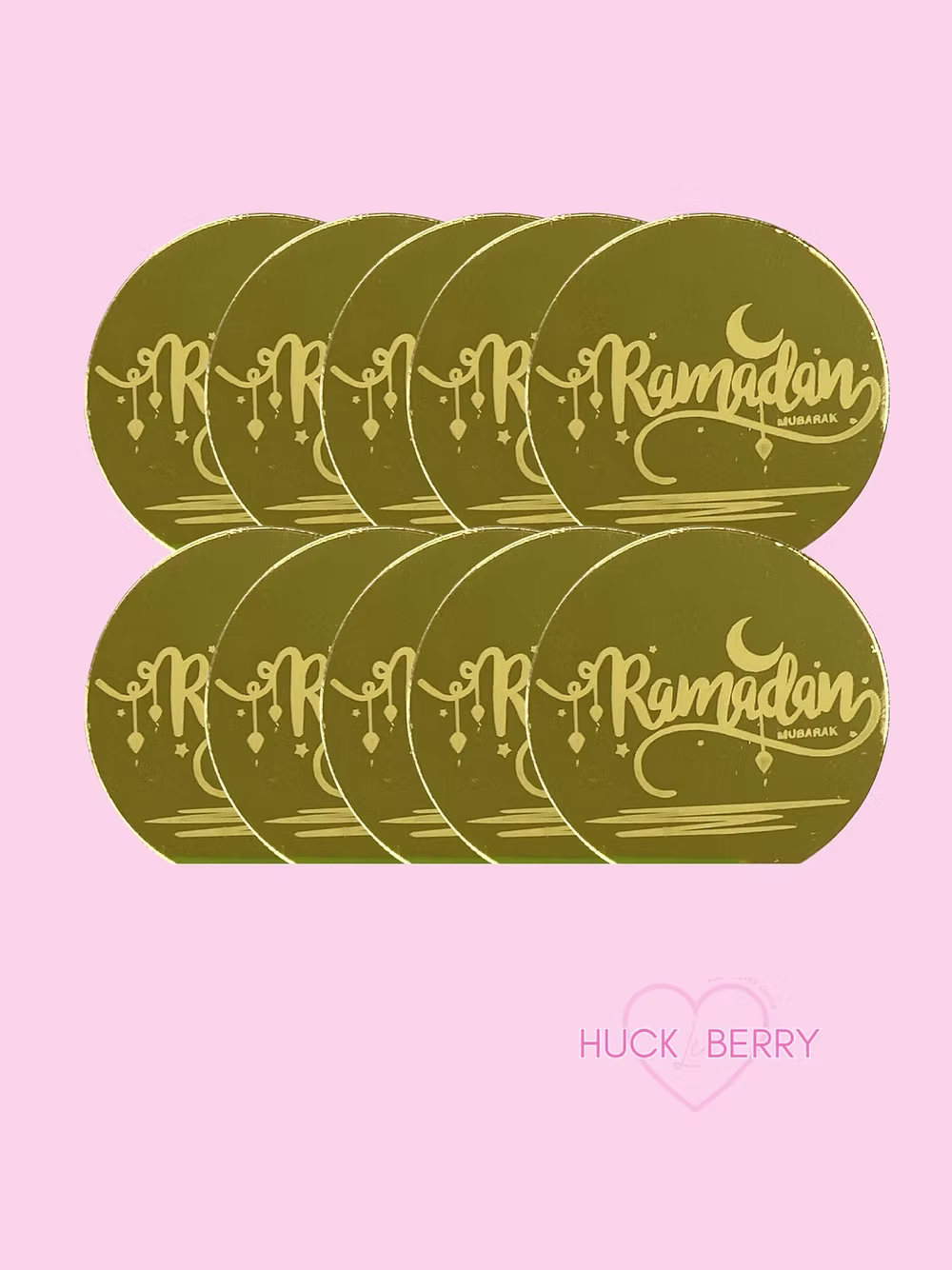 Lot 10 Toppers cupcakes Ramadan Mubarak Or