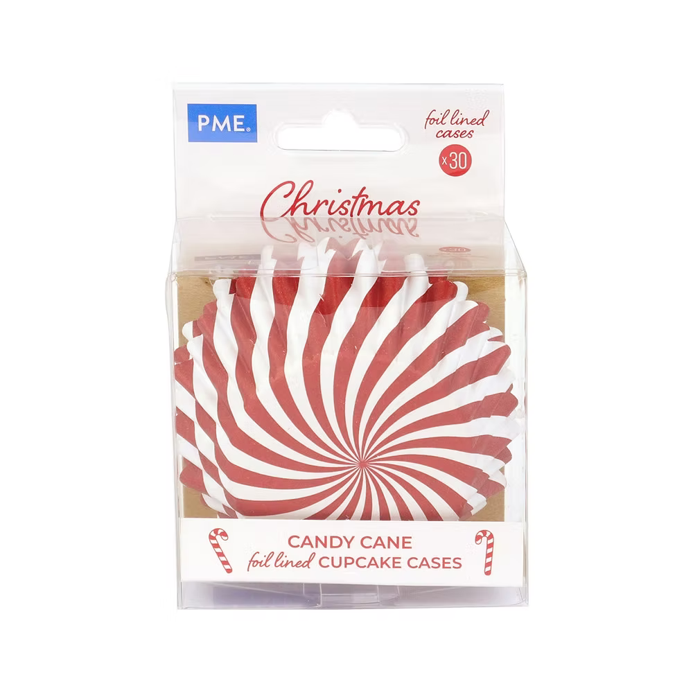 Caissette cupcake Noel candy cane - PME