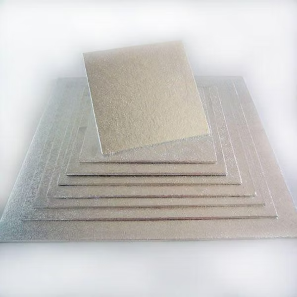 Cake board carré argent Funcakes - taille au choix