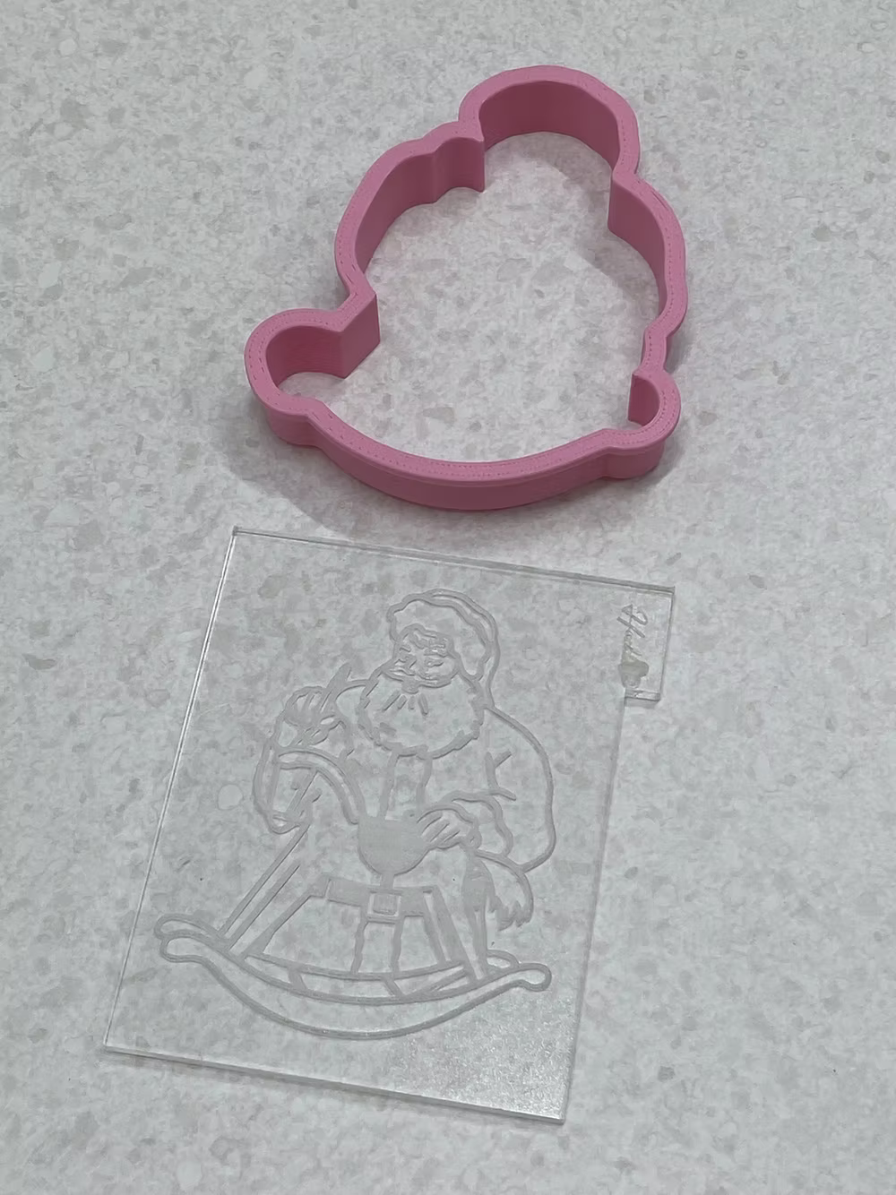 Tampon + emporte pièce Pere Noel jouet