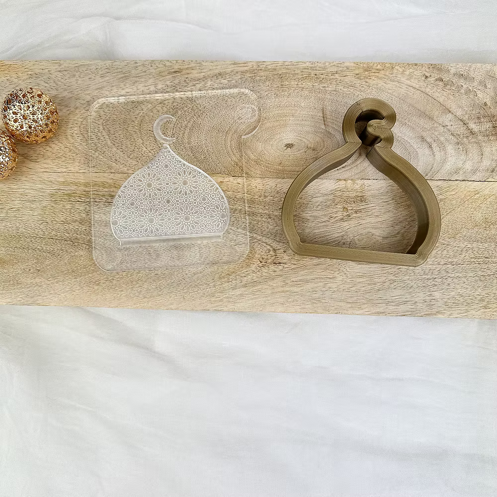 Tampon embosser + emporte-pièce à motif 3D minaret et de dôme  - CCF