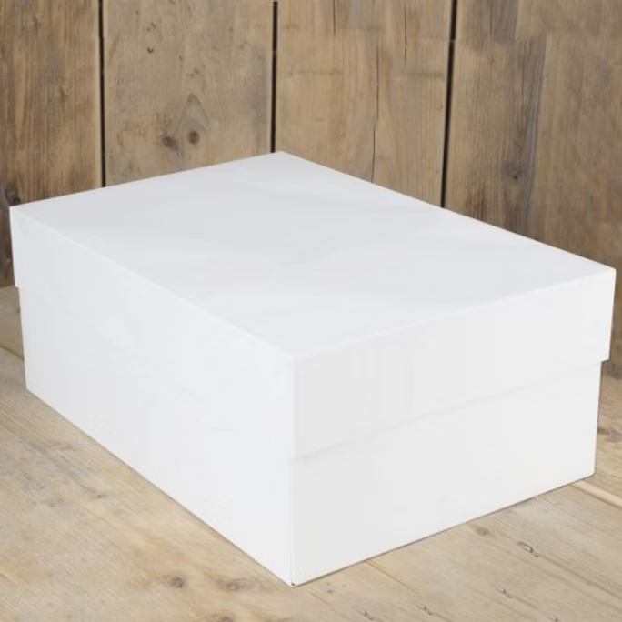 Boite blanche rectangulaire 45.7x35.5 cm - hauteur 15 cm