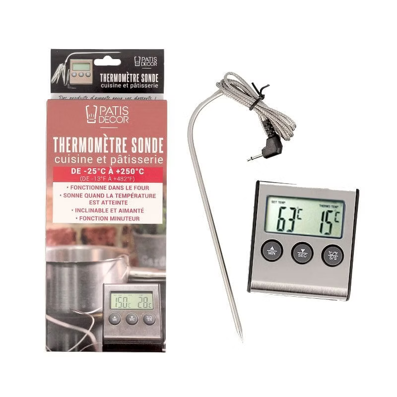 Thermomètre digital à sonde - Patisdécor
