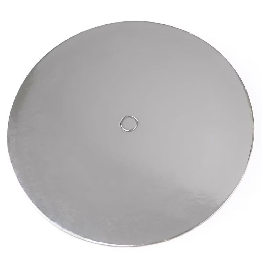 Set 10 Cake Board Rond Perforé Argent LOYAL - taille au choix