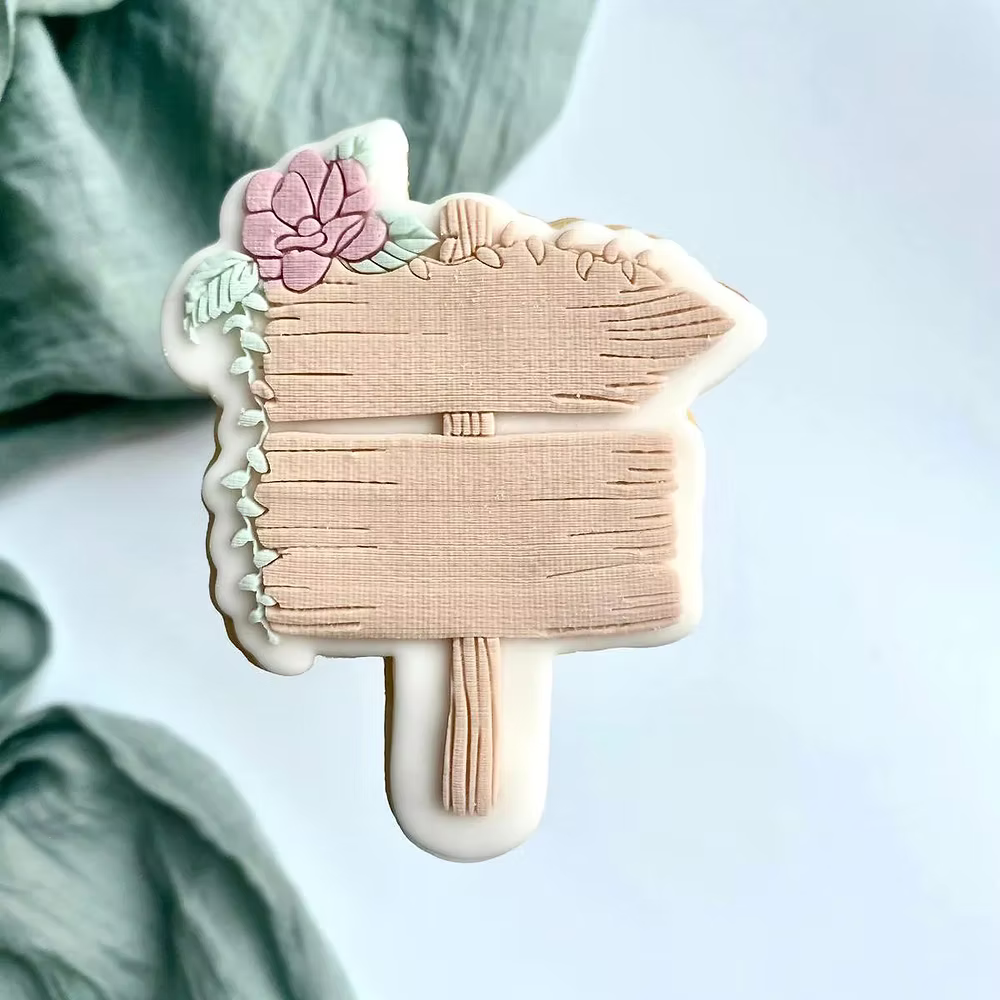 Tampon + emporte pièce Planche florale  - LM