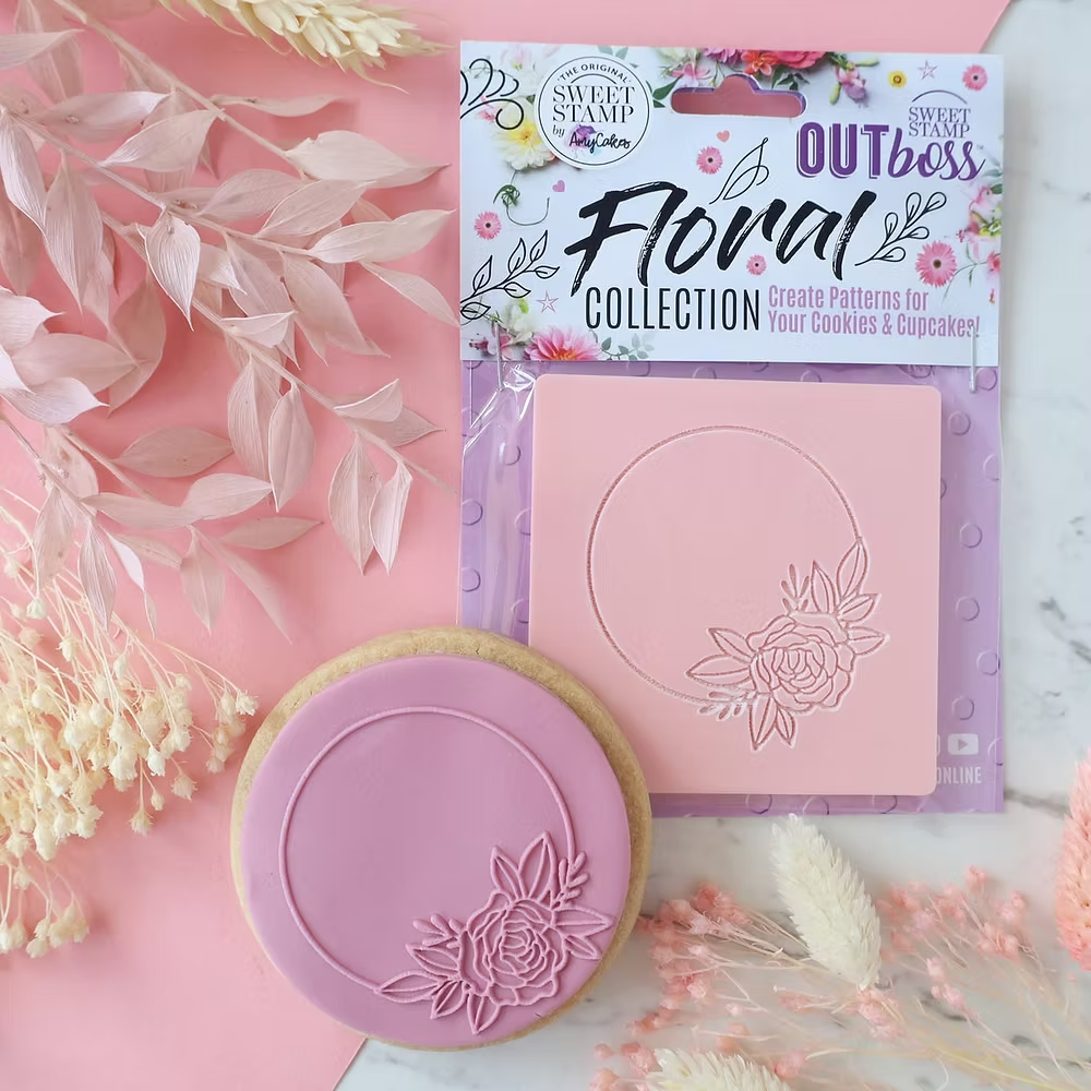 Tampon Outboss  Cadre Floral circulaire - Sweet Stamp