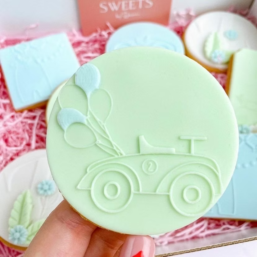 Tampon Petite voiture avec ballons - Oh my cookies