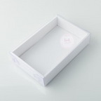 Boite blanche avec couvercle transparent pour biscuits - lot de 5