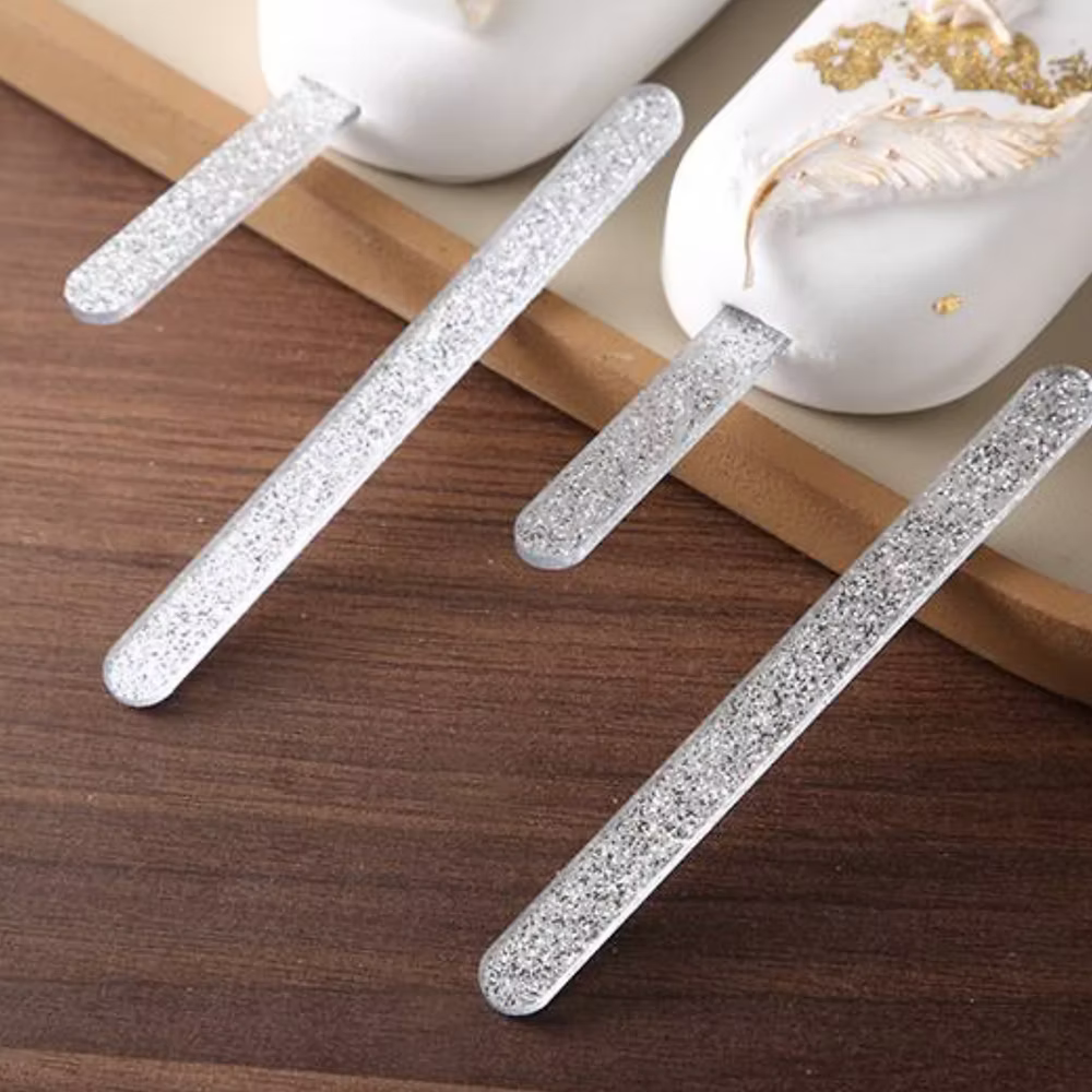 Sachet 10 bâtonnets acrylique glitter