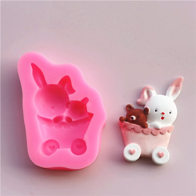 Moule en silicone lapin ourson