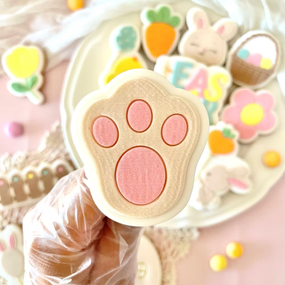 Tampon + emporte pièce #077 - Bunny Foot - LM