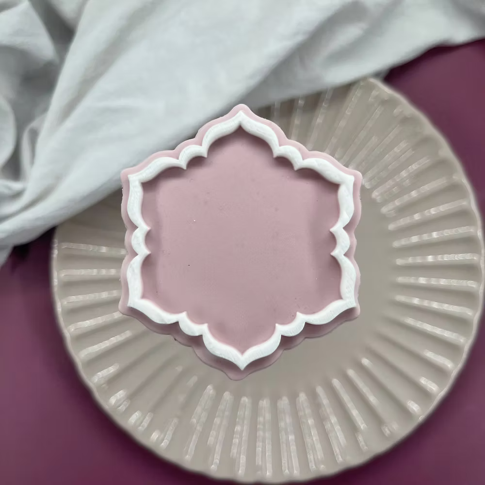 Tampon + emporte pièce Cadre Arabesque #01  - LM