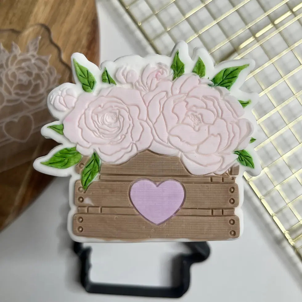 Tampon + emporte pièce Pot de Fleurs - LM