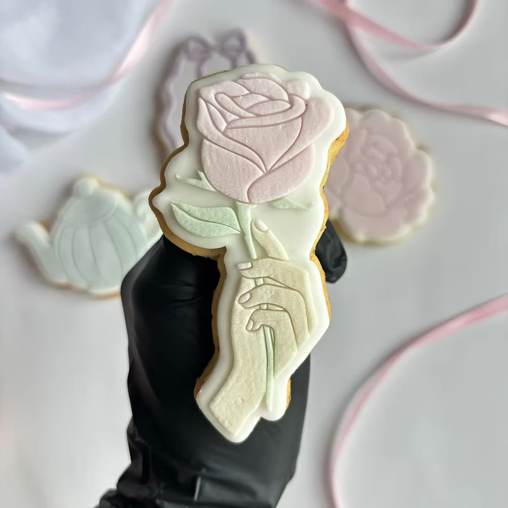 #08 - Rose - Tampon acrylique + Emporte pièce