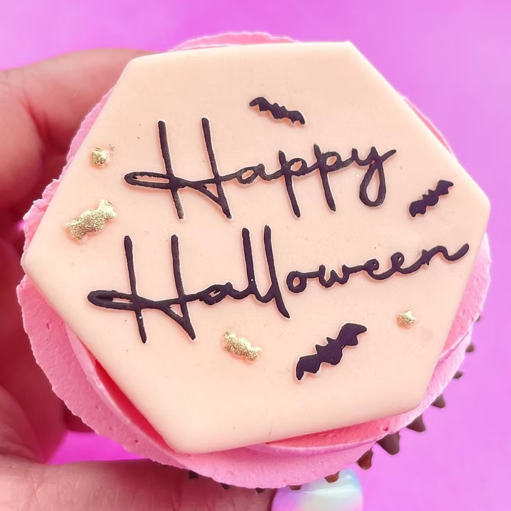 Wish upon a cupcake  - Happy Halloween - Biscuit Cupcake Embosser