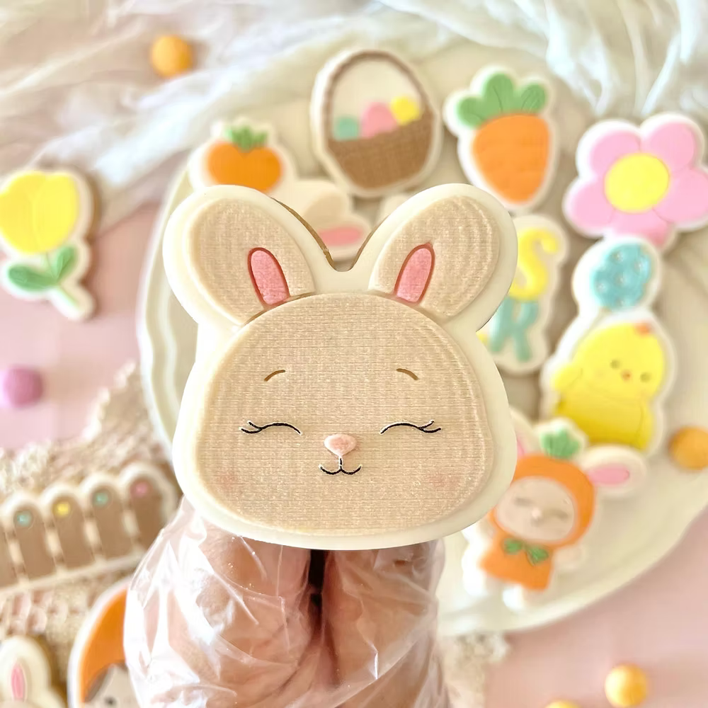 Tampon + emporte pièce #076 - Bunny Head - LM