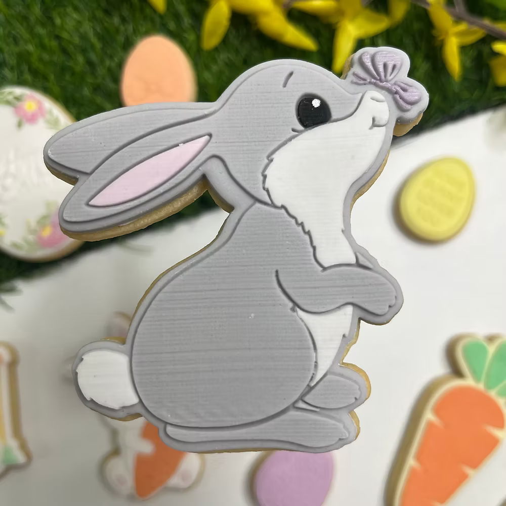 Tampon + emporte Lapin avec papillon - LM