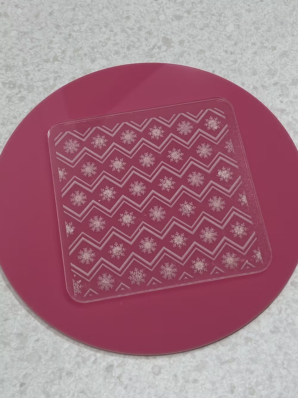 Tampon pattern Flocon de neige