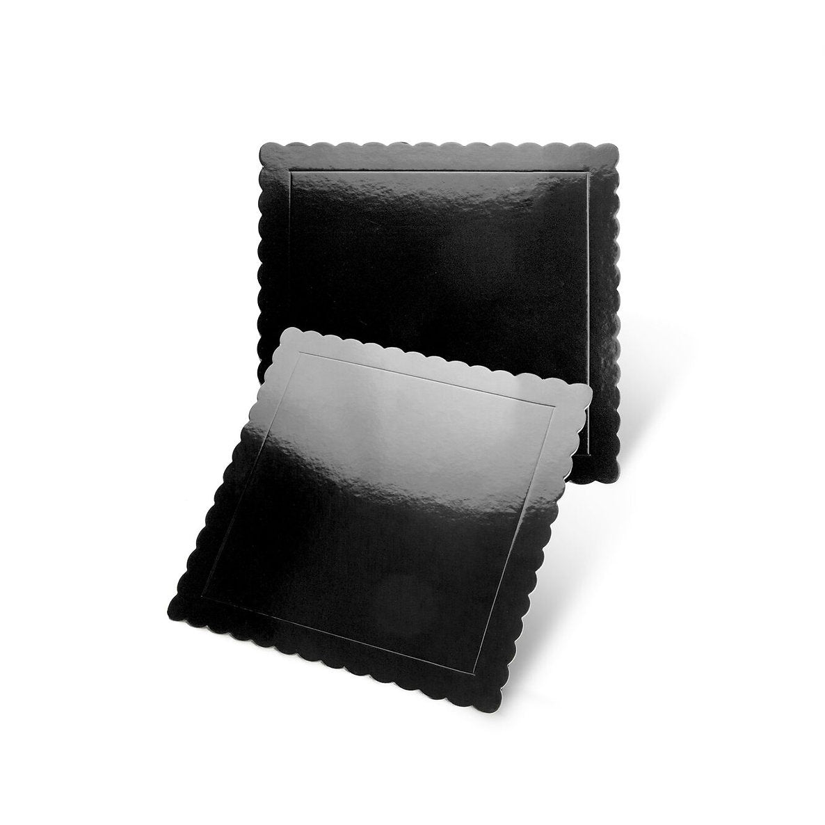 Support carré Noir épaisseur fine 3 mm - taille au choix