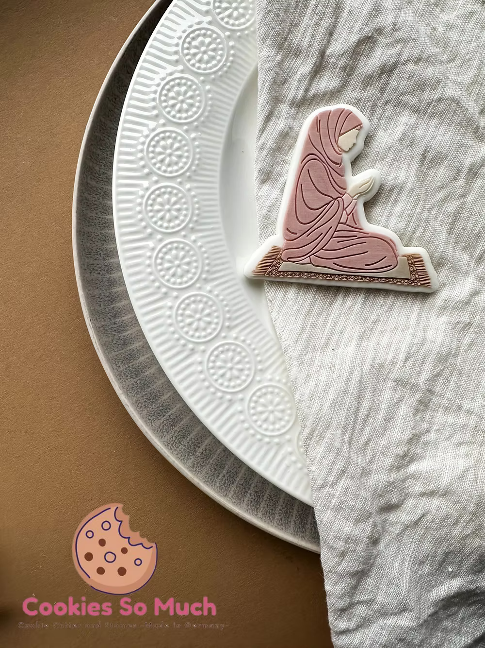 Tampon + Emporte-pièce Musulmane en prière  - CSM