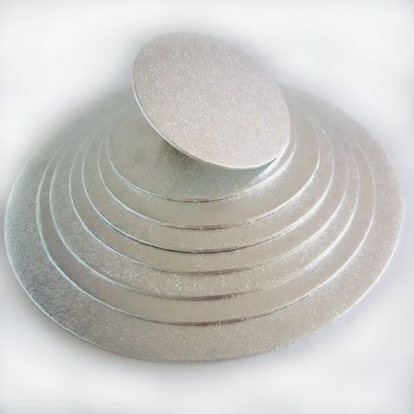Cake Board 3 mm rond Argent - Funcakes