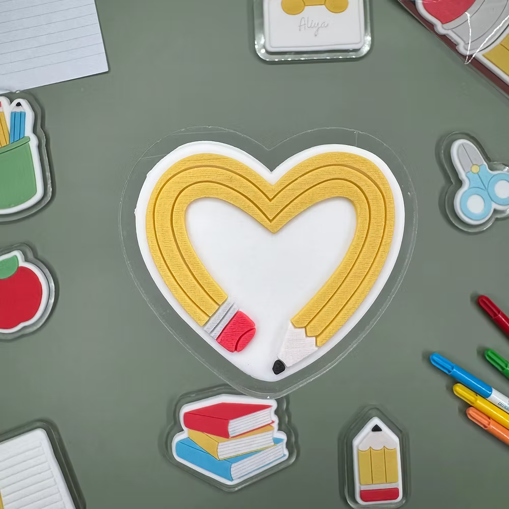 Tampon + emporte pièce Heart Crayon  - LM