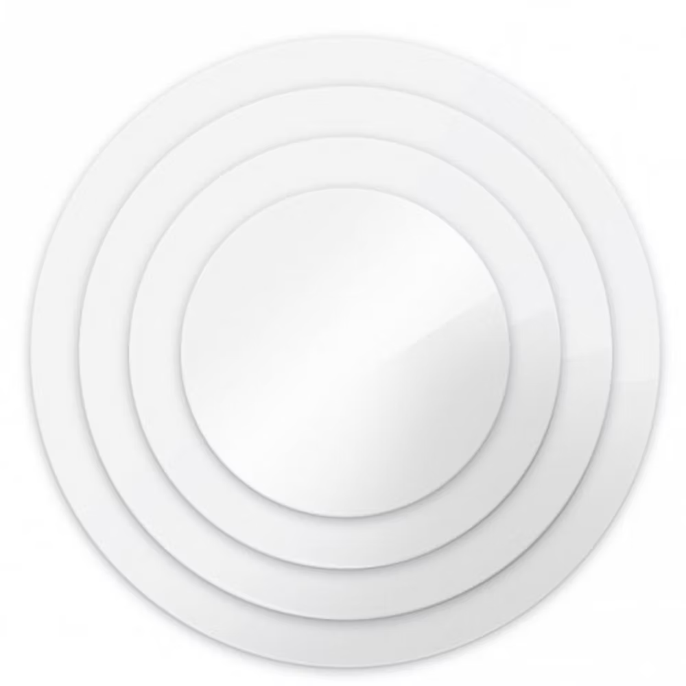 Set 2 disques acrylique transparent  lissage parfait ganache