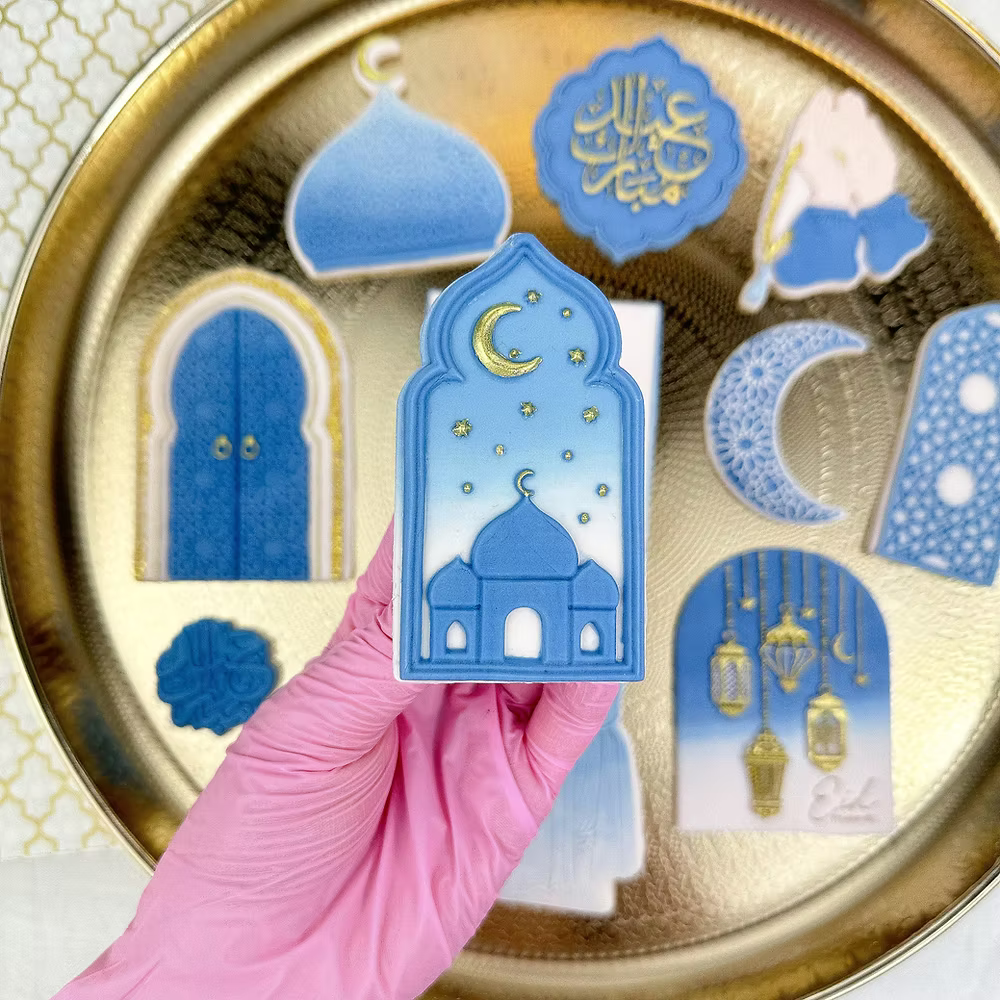 Tampon embosser + emporte-pièce à motif 3D vue sur la mosquée - CCF