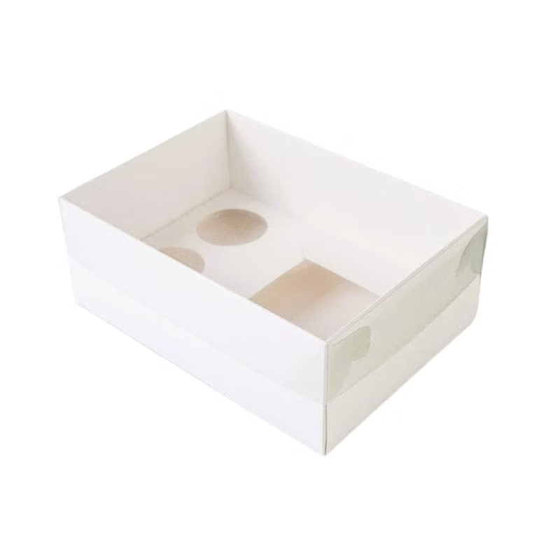 Boite mixte à bento + 2 cupcakes avec fenêtre transparente