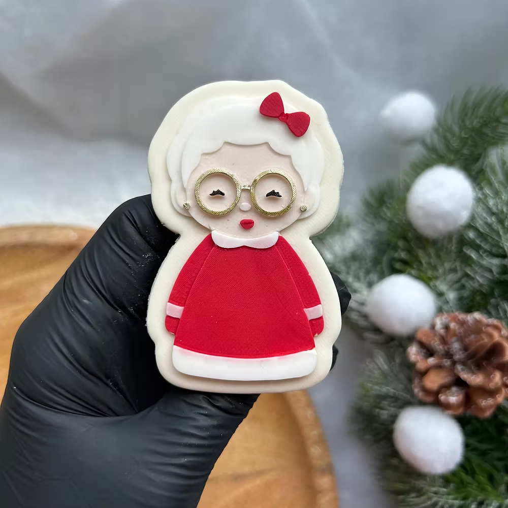 Tampon en PLA + Emporte-pièce 2024 NOEL #04 - Mère Noel- LM