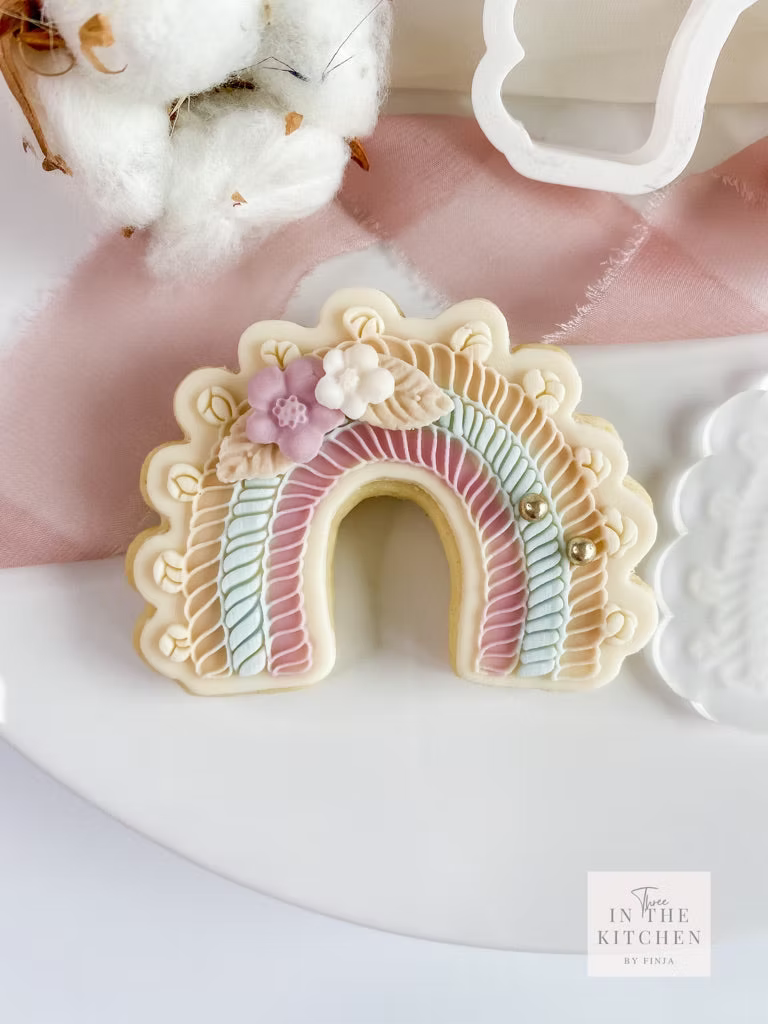Arc-en-ciel macramé + emporte-pièce - Oh my cookies