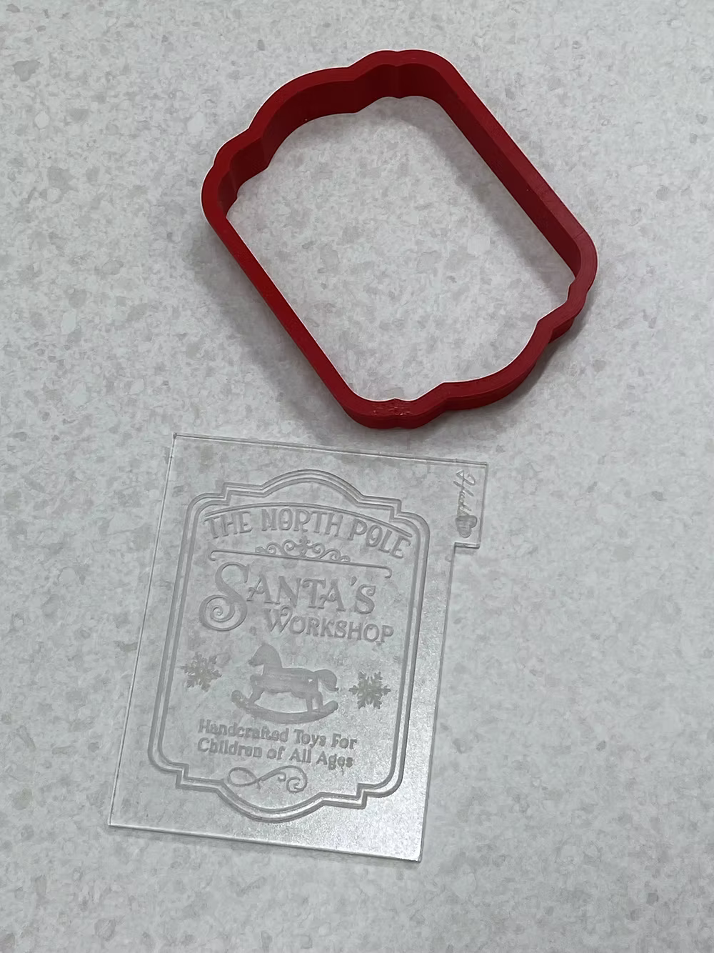 Tampon + emporte pièce Santa's Workshop