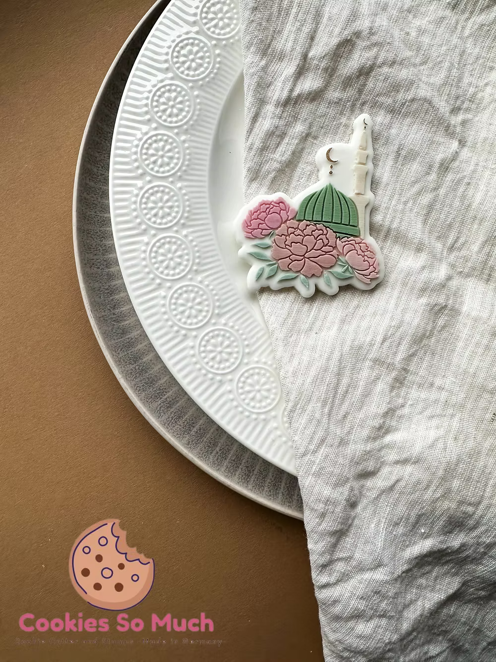 Tampon + Emporte-pièce al-masdjid an-nabawi avec fleurs - CSM