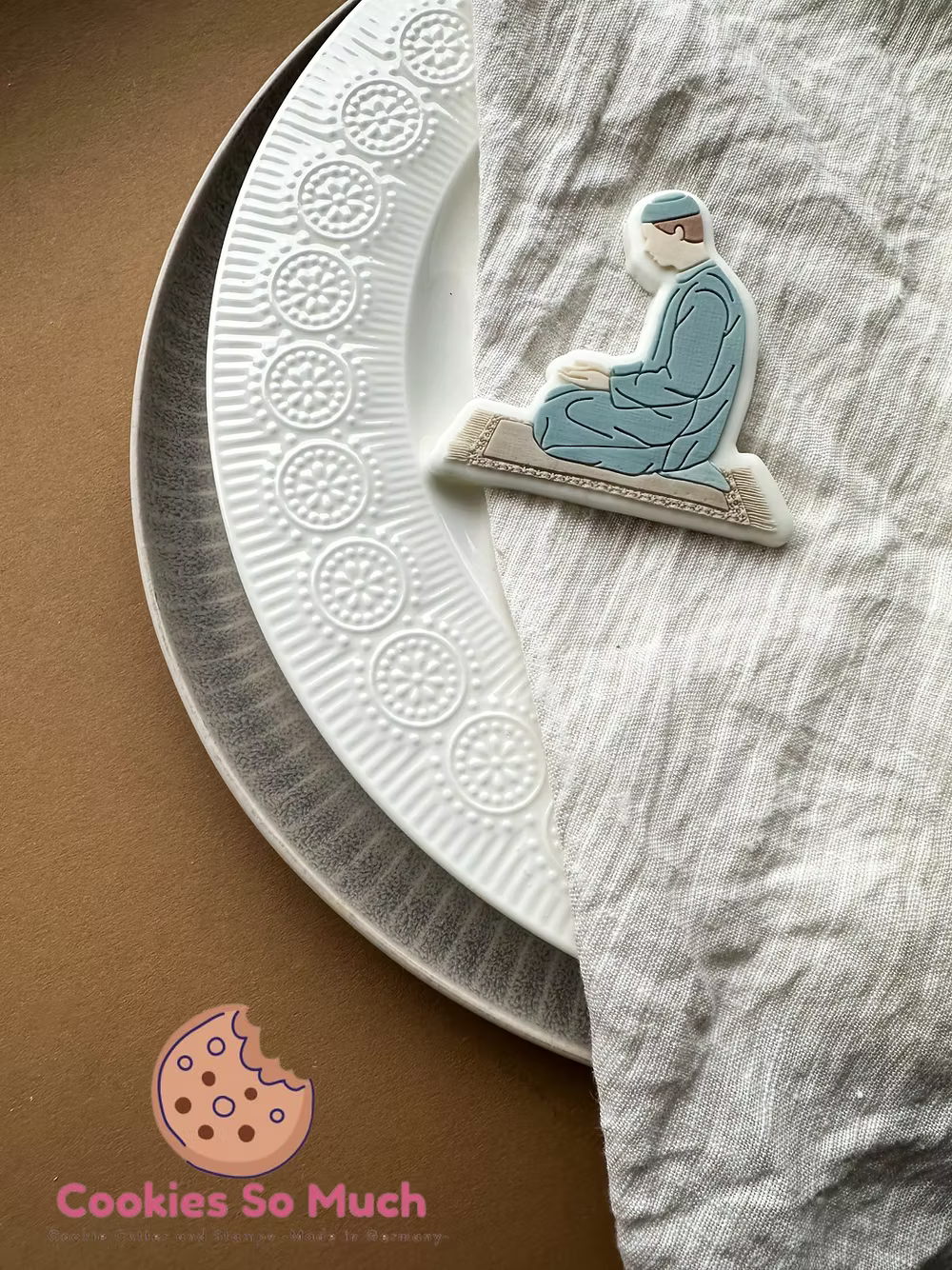 Tampon + Emporte-pièce En prière musulman  - CSM