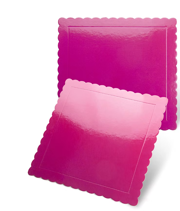 Support carré rose fuchsia épaisseur 3 mm