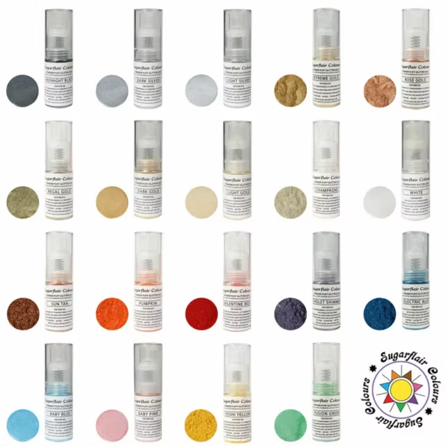 Spray alimentaires Sugarflair -  plusieurs couleurs